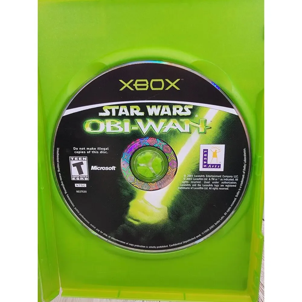Star Wars Obi-Wan Microsoft Xbox Tested & Complete CIB Very Good Disc